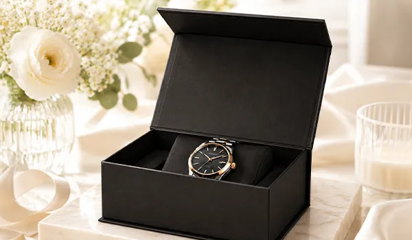 Black magnetic gift box