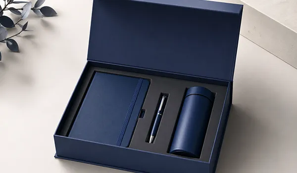 Blue magnetic gift box