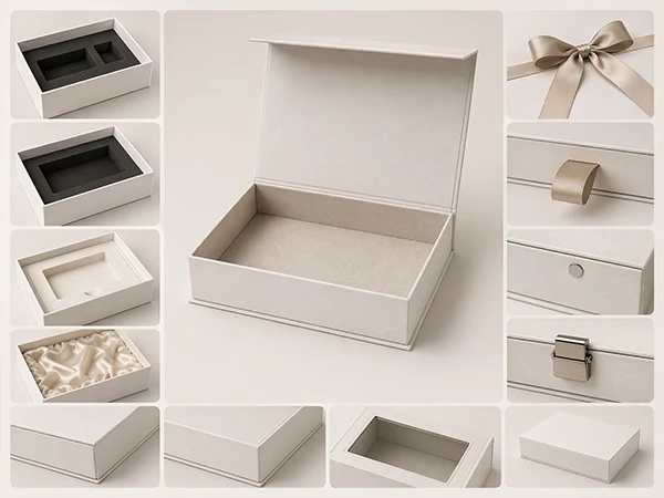 Custom Hinged Lid Rigid Boxes Inserts&Accessories