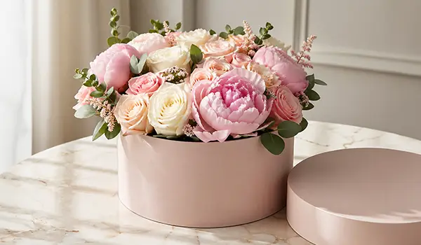 Flower round rigid box