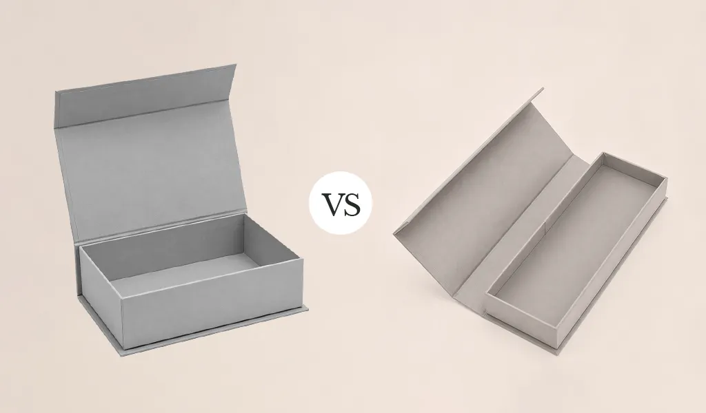 Glued Back VS Non-Glued Lid of magnetic rigid box
