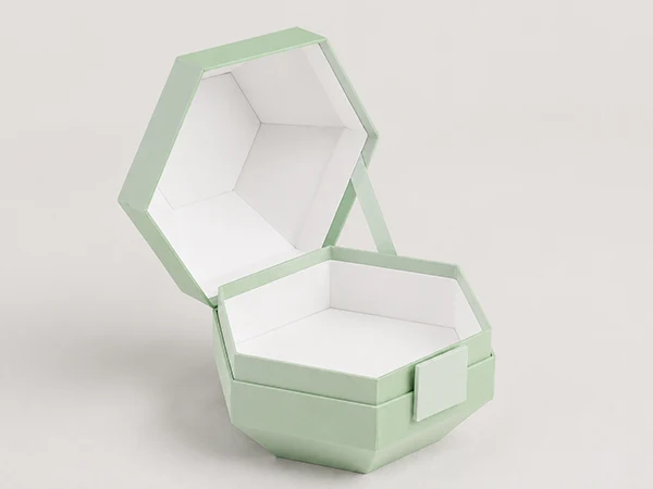 Hexagon Hinged Lid Rigid Box
