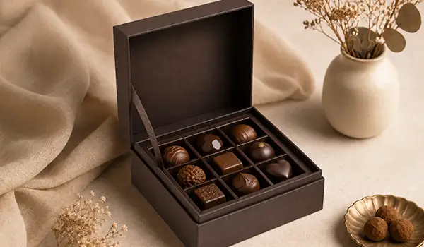 Hinged Lid Chocolate Box