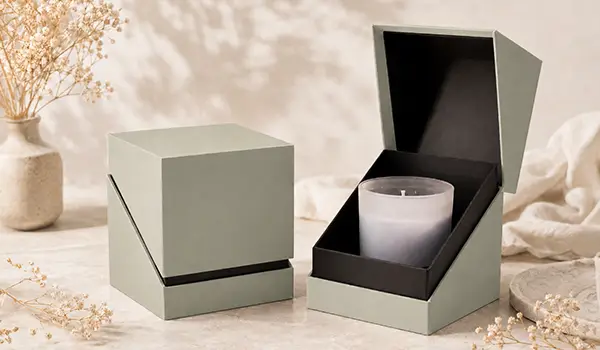 Hinged lid Candle Box