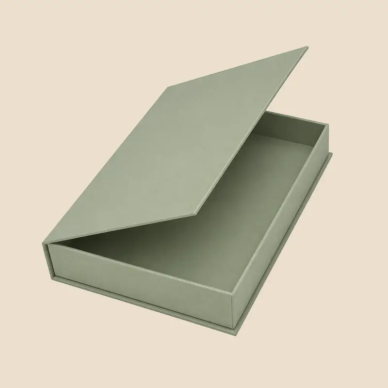 Non-Magnetic book-style rigid box