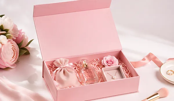 Pink magnetic gift box