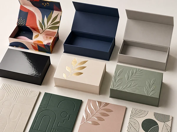 Printing and Surface Finishing for Custom Hinged-Lid Rigid Boxes