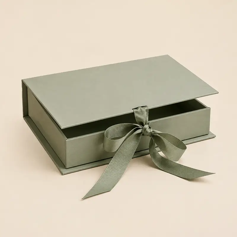 Ribbon Tie book-style rigid box