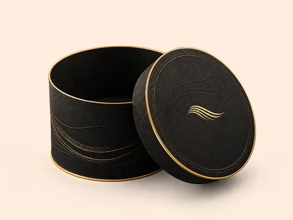 black round rigid box