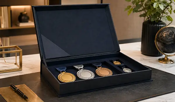 book-style rigid box for Presentation