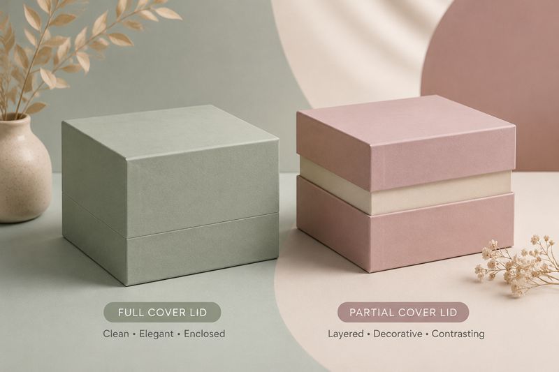 2 Lid Styles for Shoulder Neck Rigid Boxes