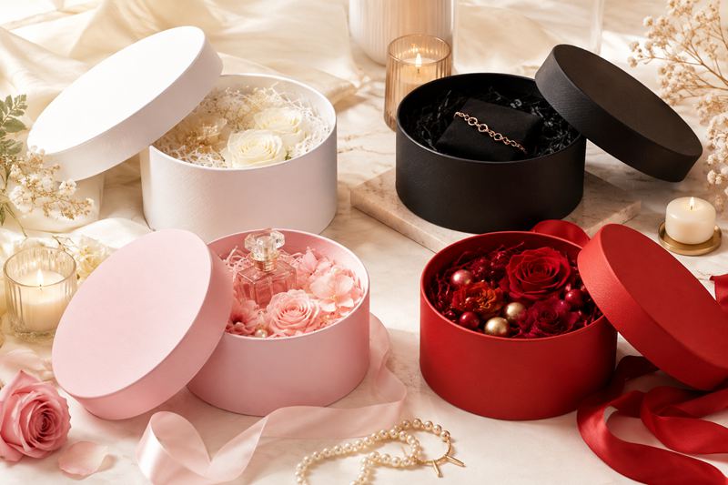 4 Common Colors of Round Rigid Box