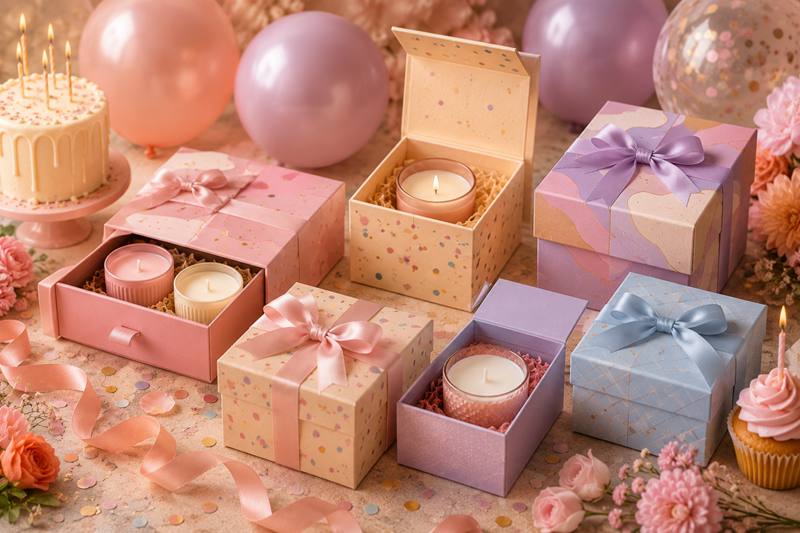 Birthday Theme Candle Packaging Boxes