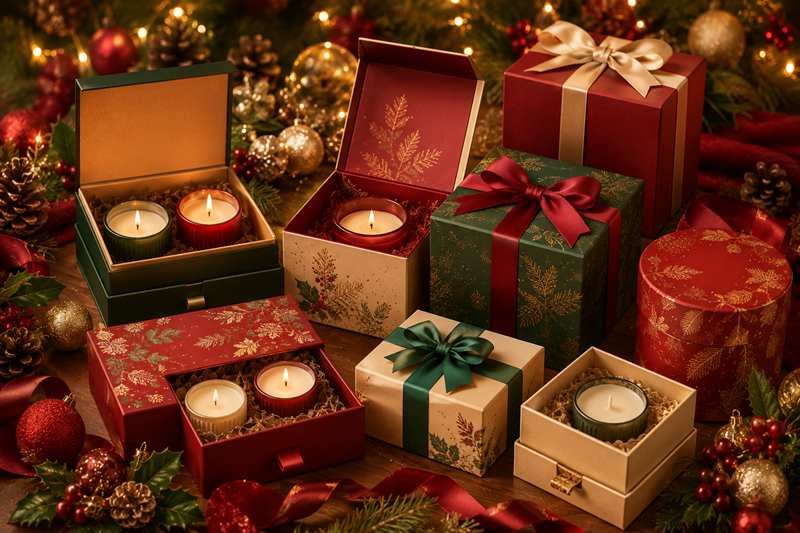 Christmas Theme Candle Packaging Boxes