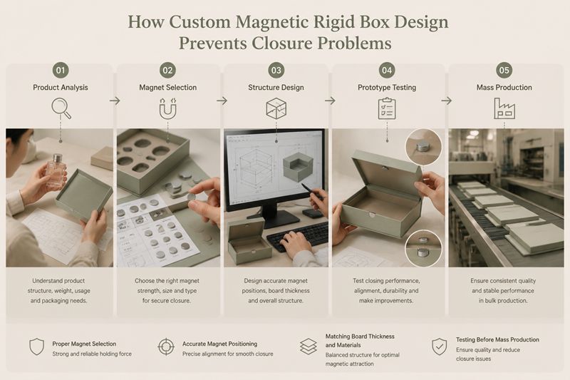 Custom Magnetic Rigid Box Design Prevents Closure Problems