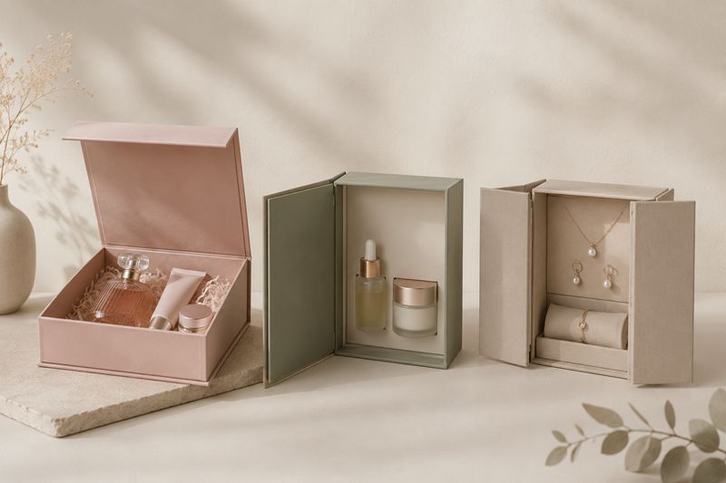 Different Opening Styles of Hinged Lid Rigid Box