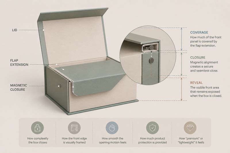 Flap Structure in Magnetic Rigid Boxes