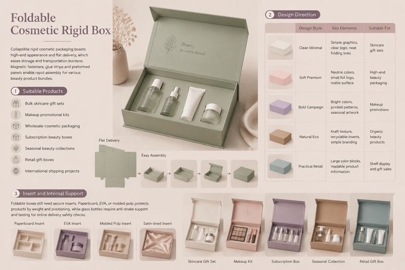 Foldable Cosmetic Rigid Box
