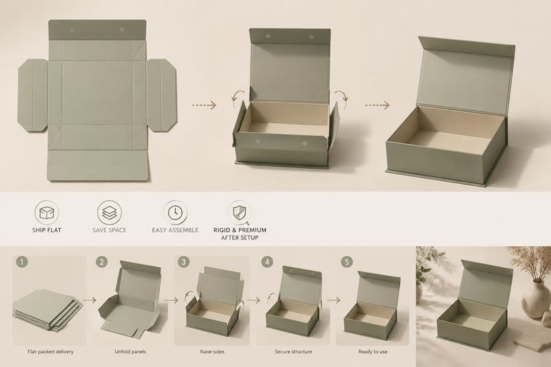Foldable Magnetic Rigid Boxes
