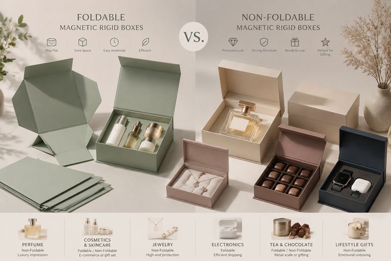 Foldable vs Non Foldable Magnetic Rigid Boxes