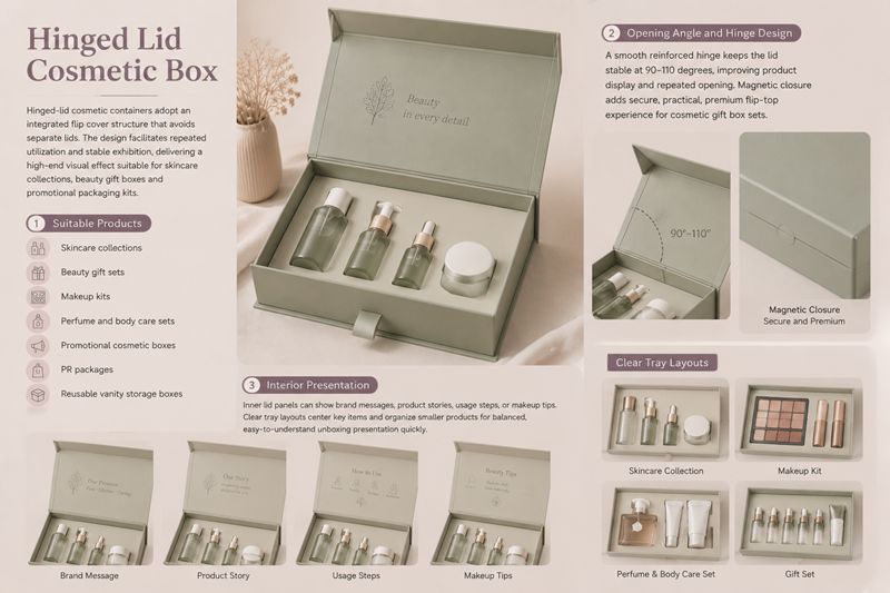 Hinged Lid Cosmetic Box