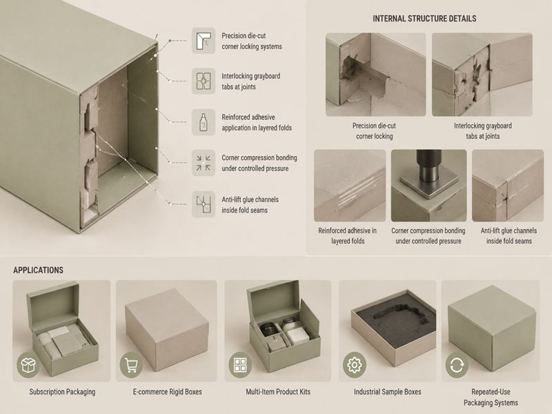 Internal Corner Locking and Adhesive Structure Optimization
