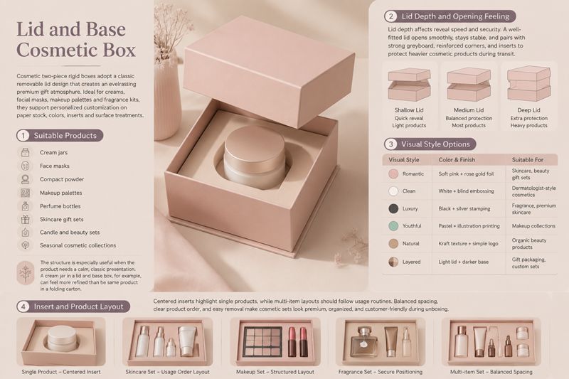 Lid and Base Cosmetic Box