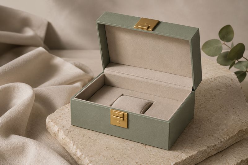 Metal Buckle Hinged Lid Rigid Box