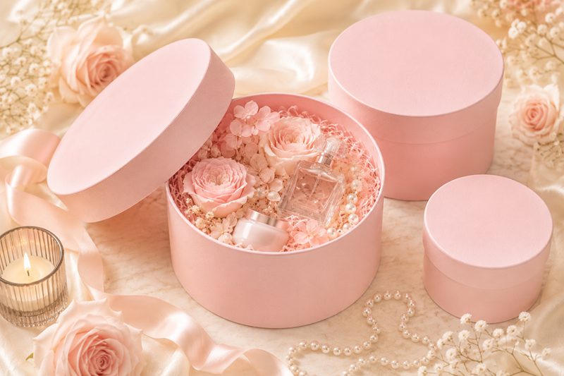 Pink Round Rigid Box