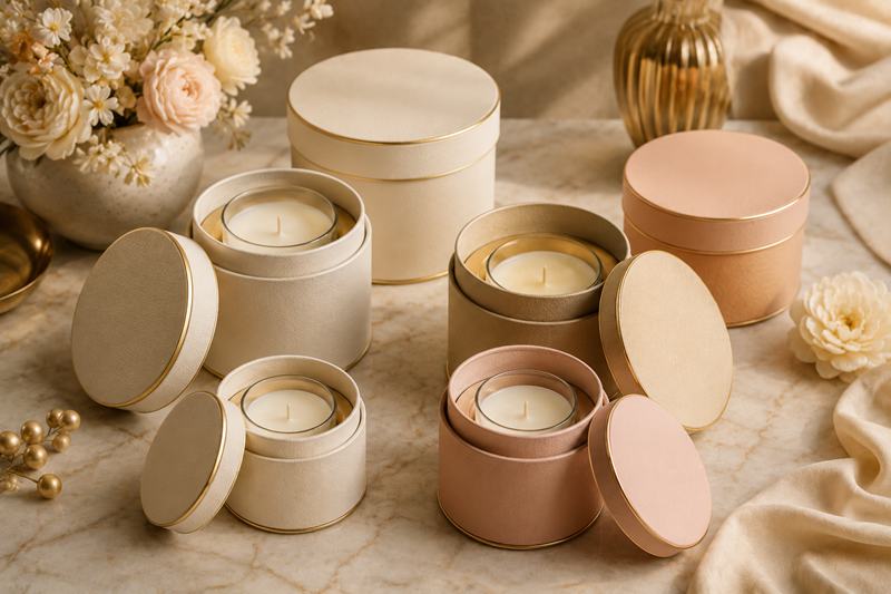 Round Rigid Candle Boxes
