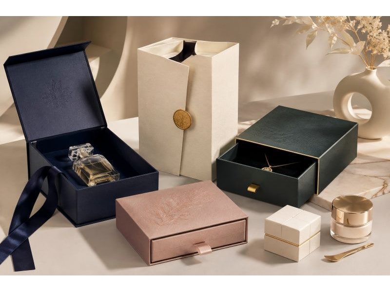 Examples of luxury rigid packaging for a design brief