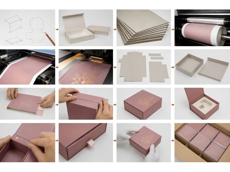 Manufacturing Process of Rigid Box