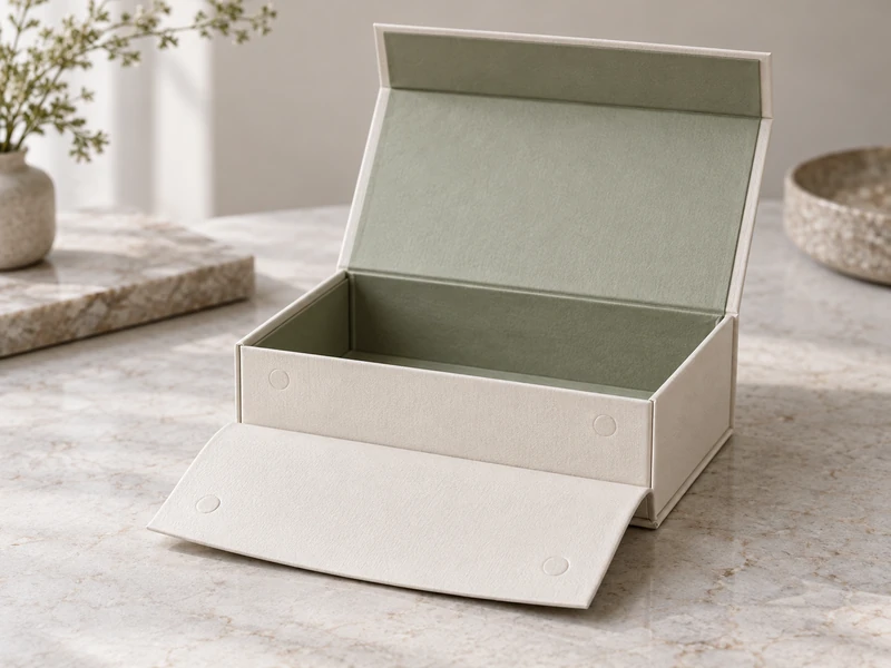 Magnetic Box Open Flap Detail